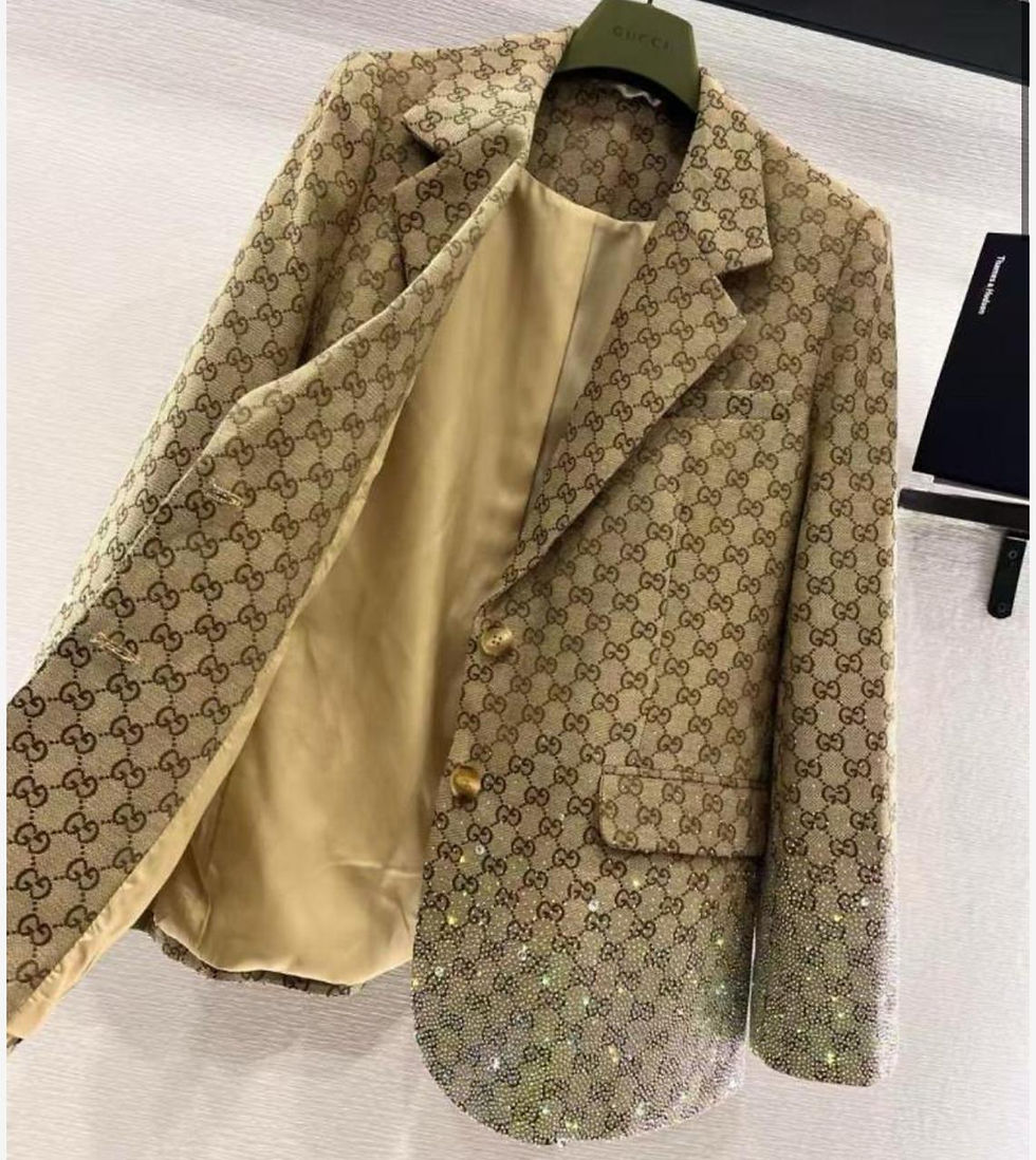 Gold patterned blazer