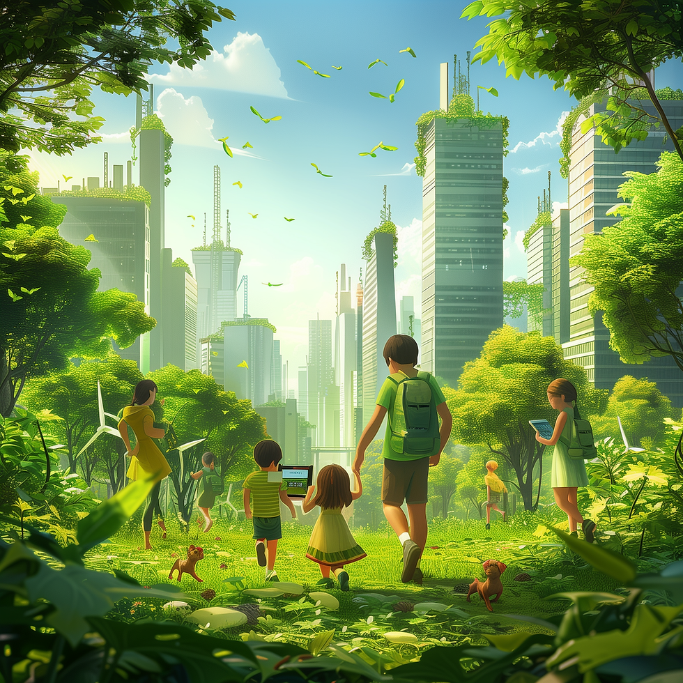 oras verde, sustenabil, un mediu curat