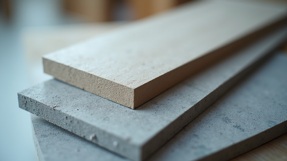 Close-up view of a modern construction material sample