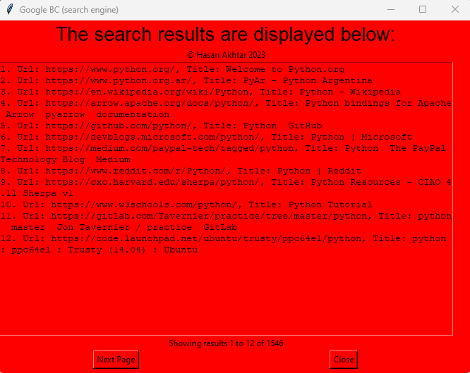 Thumbnail: Google BC (search engine)