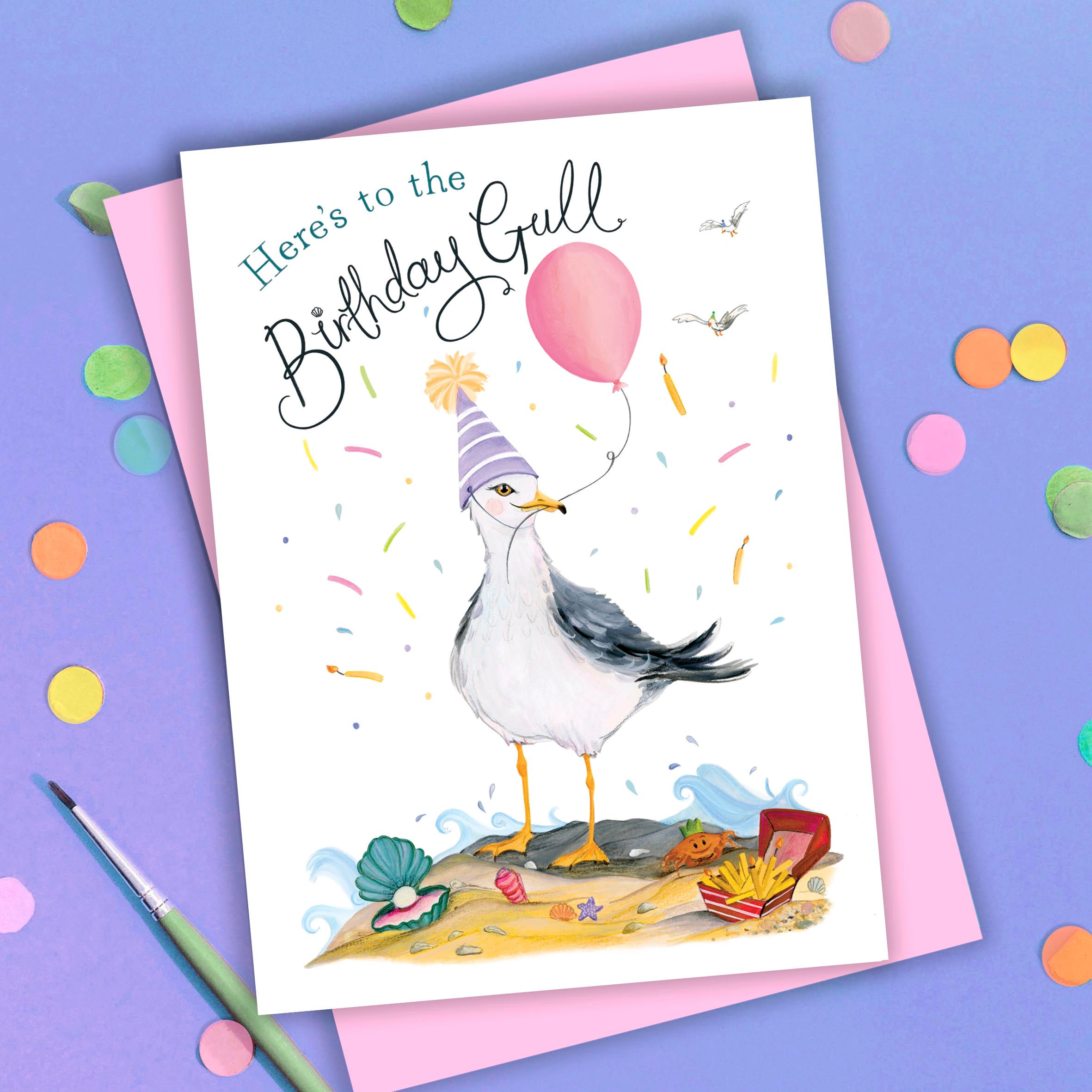 Birthday Gull - Birthday Card