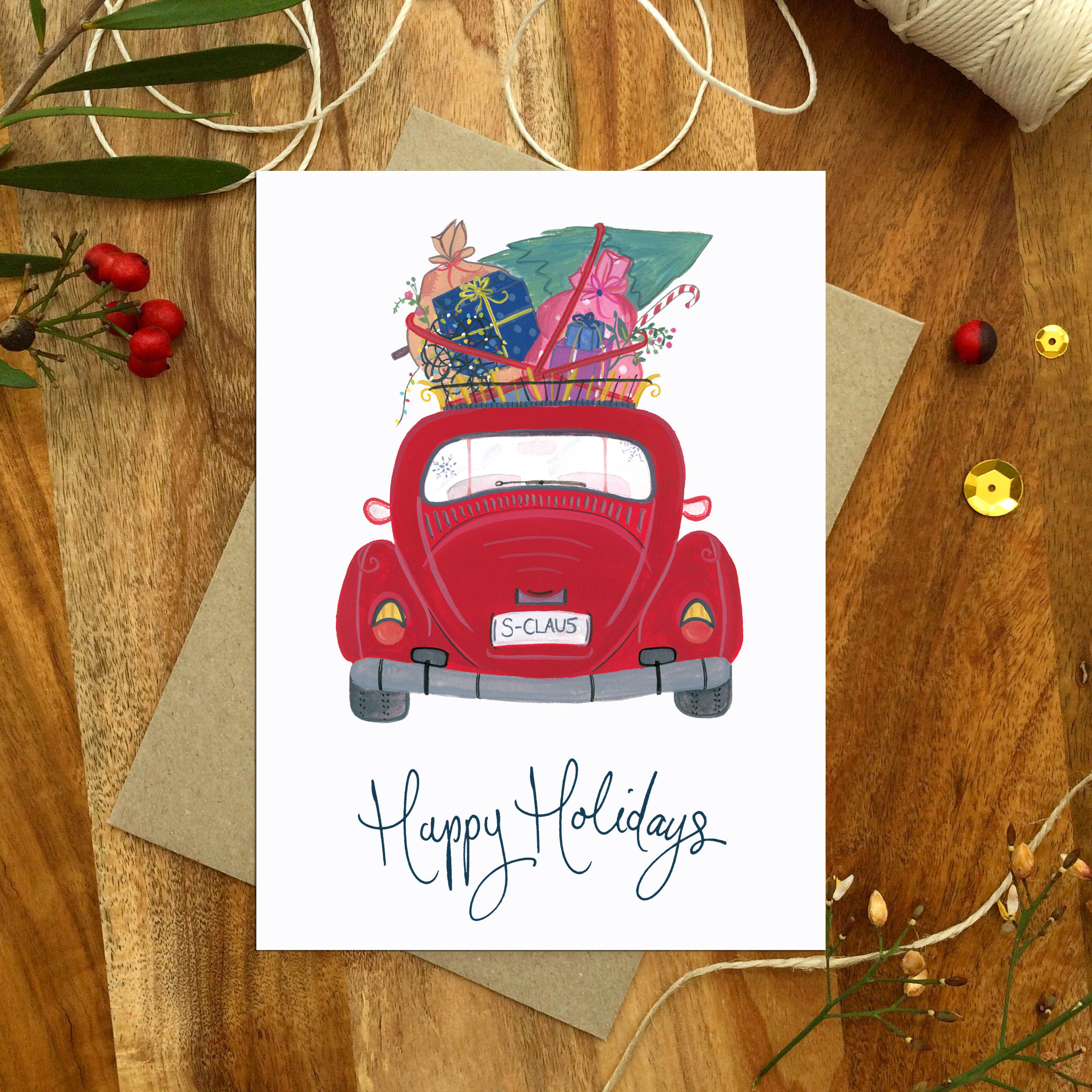 'Holiday Car' Christmas Card
