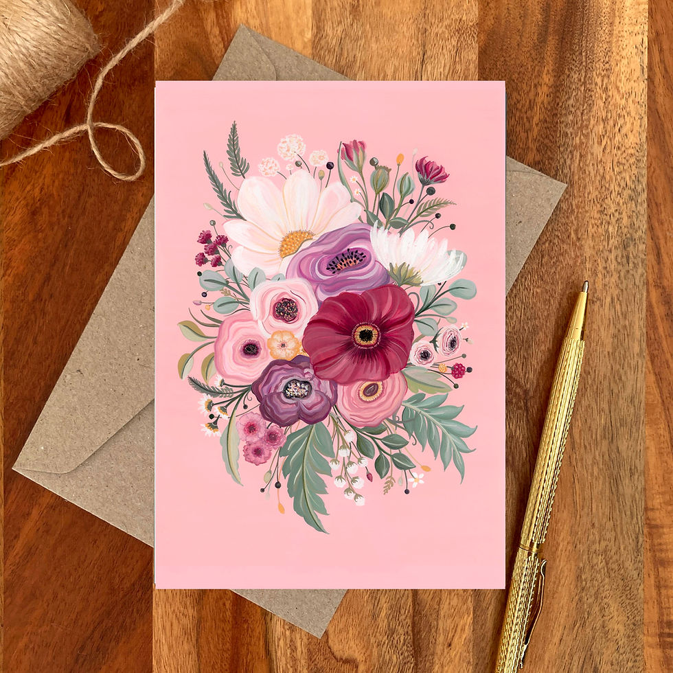 Thumbnail: Floral Notecard Pack- 8 cards