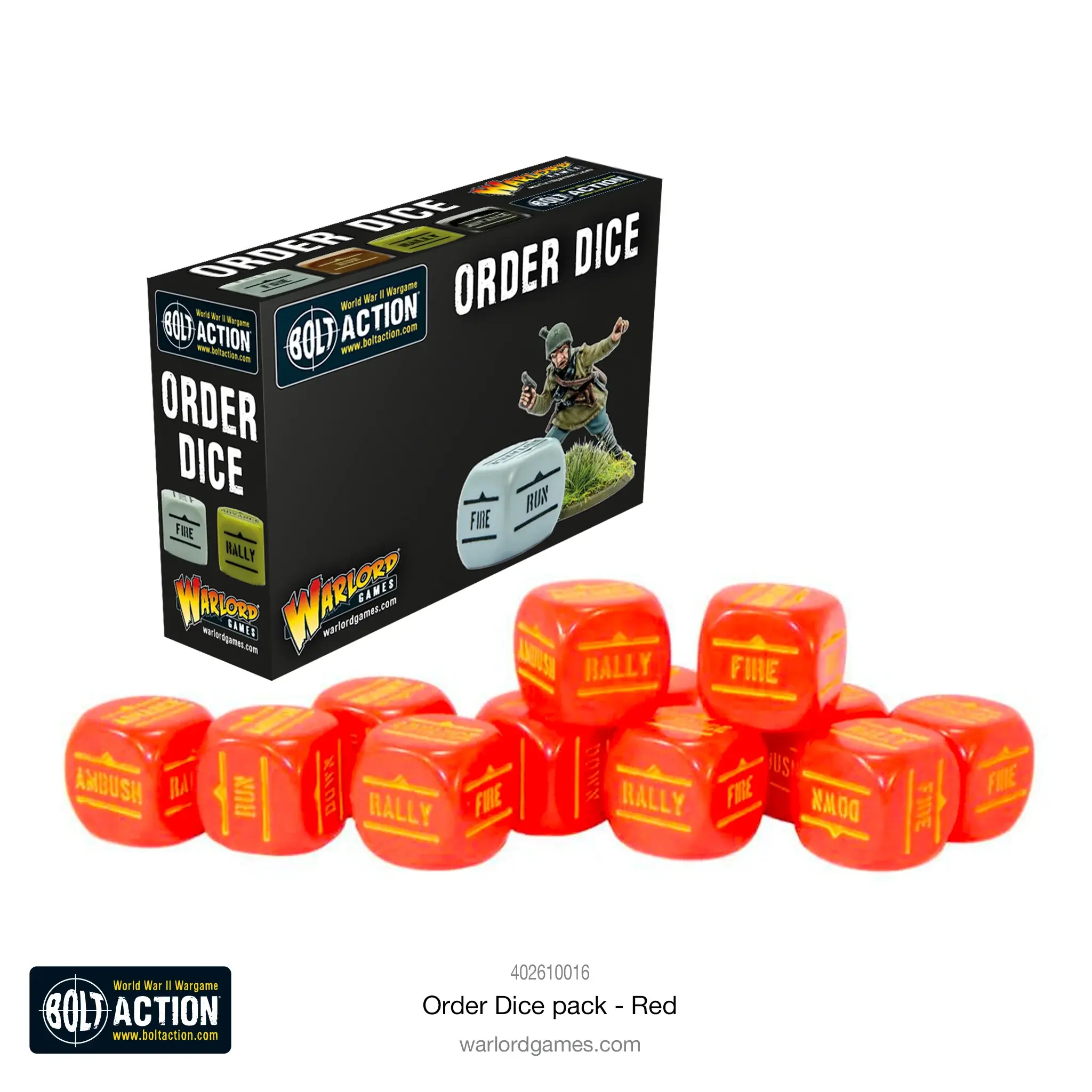 Bolt Action : Orders Dice - Red