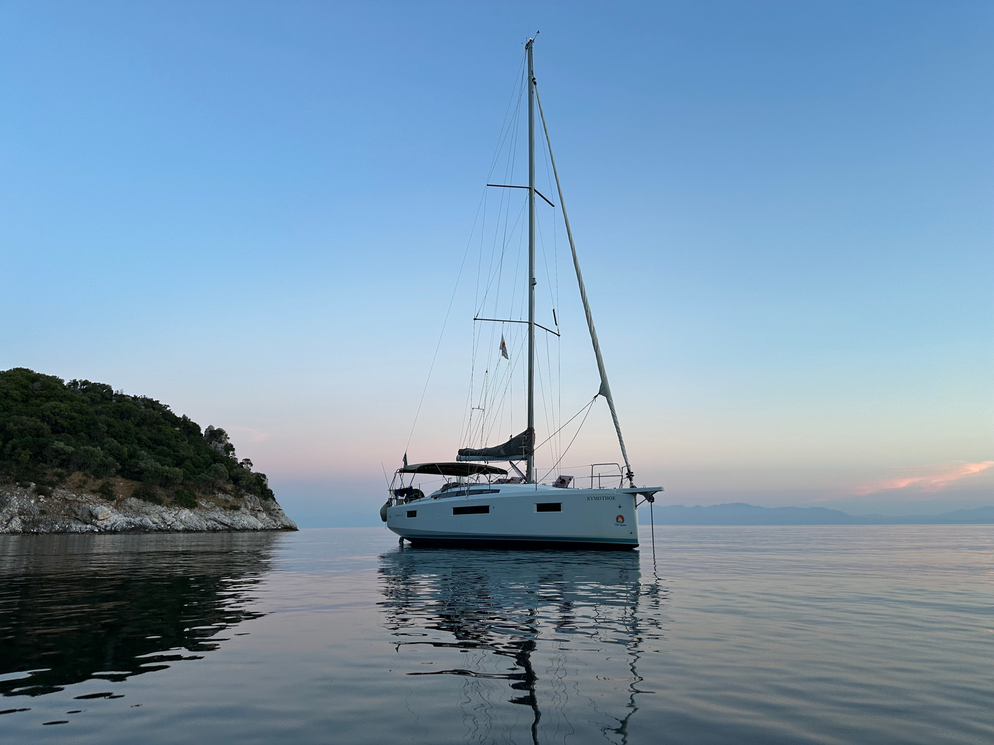 Boat in Skiathos Library