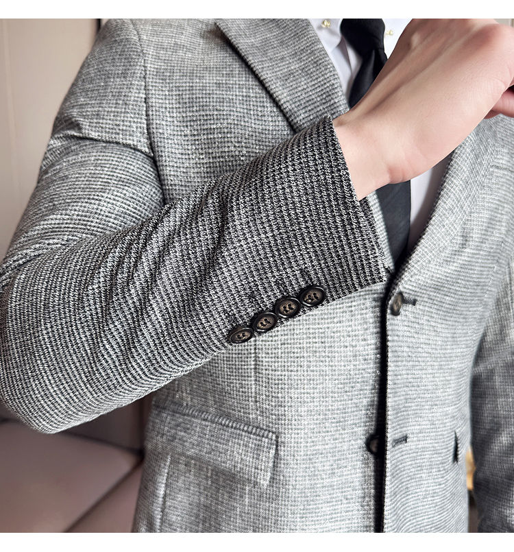 Miniatura: terno jaqueta estilo coreano moda de negócios fino