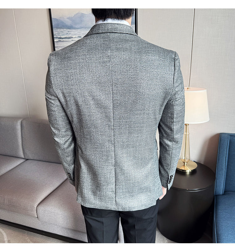 Miniatura: terno jaqueta estilo coreano moda de negócios fino