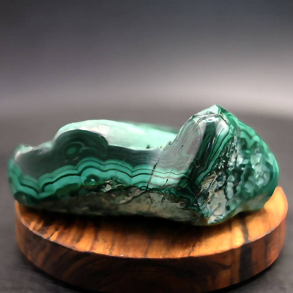 Thumbnail: Malachite Rough Partially Polished