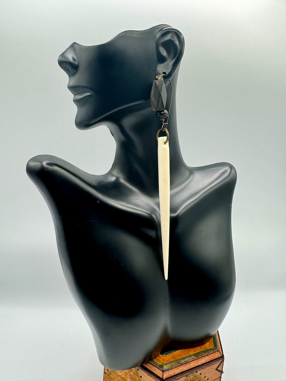 Long Bone Single Handmade Earring