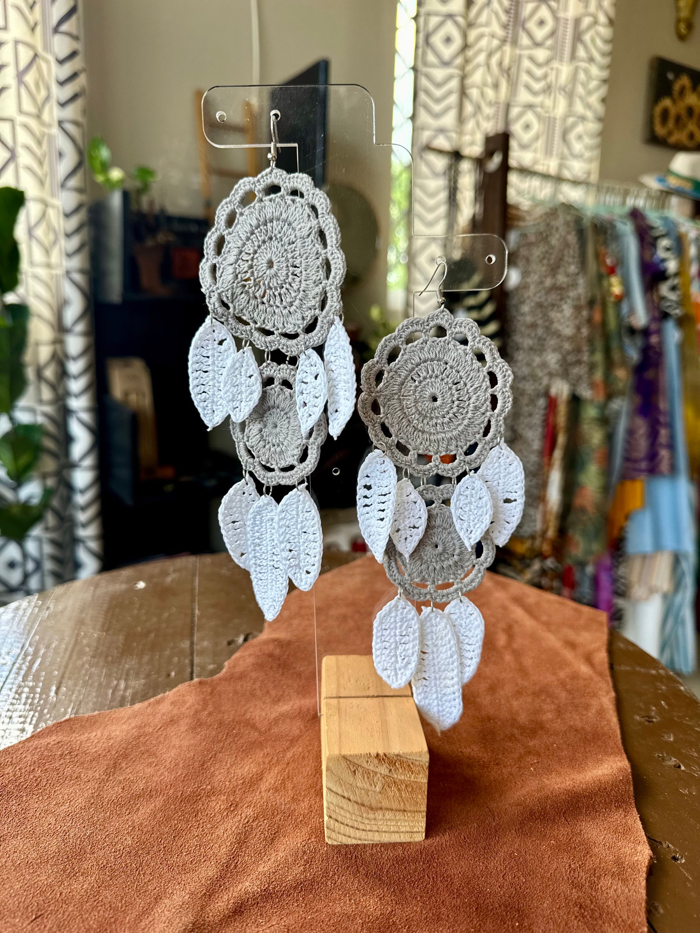 “Dream-catcher ” Crochet Earrings