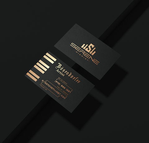 black and gold business card design