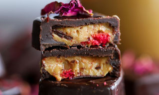 イチゴとピーナッツバターのチョコレート