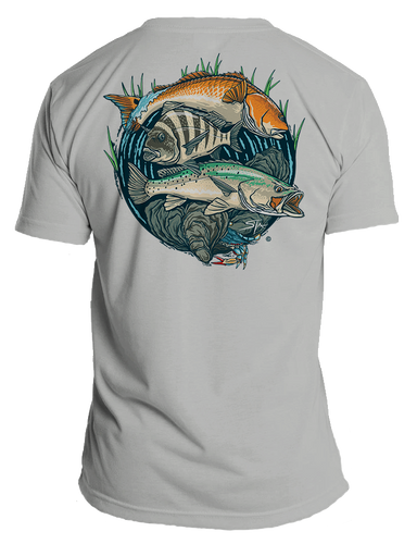 Oyster Dri Fit Fishing Shirts Men's Casual (Oyster Bed Slam - Main Image