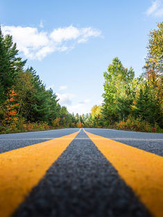 La route du parc national de la Mauricie (Canada)