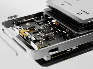 Exploded view of a Ledger device.