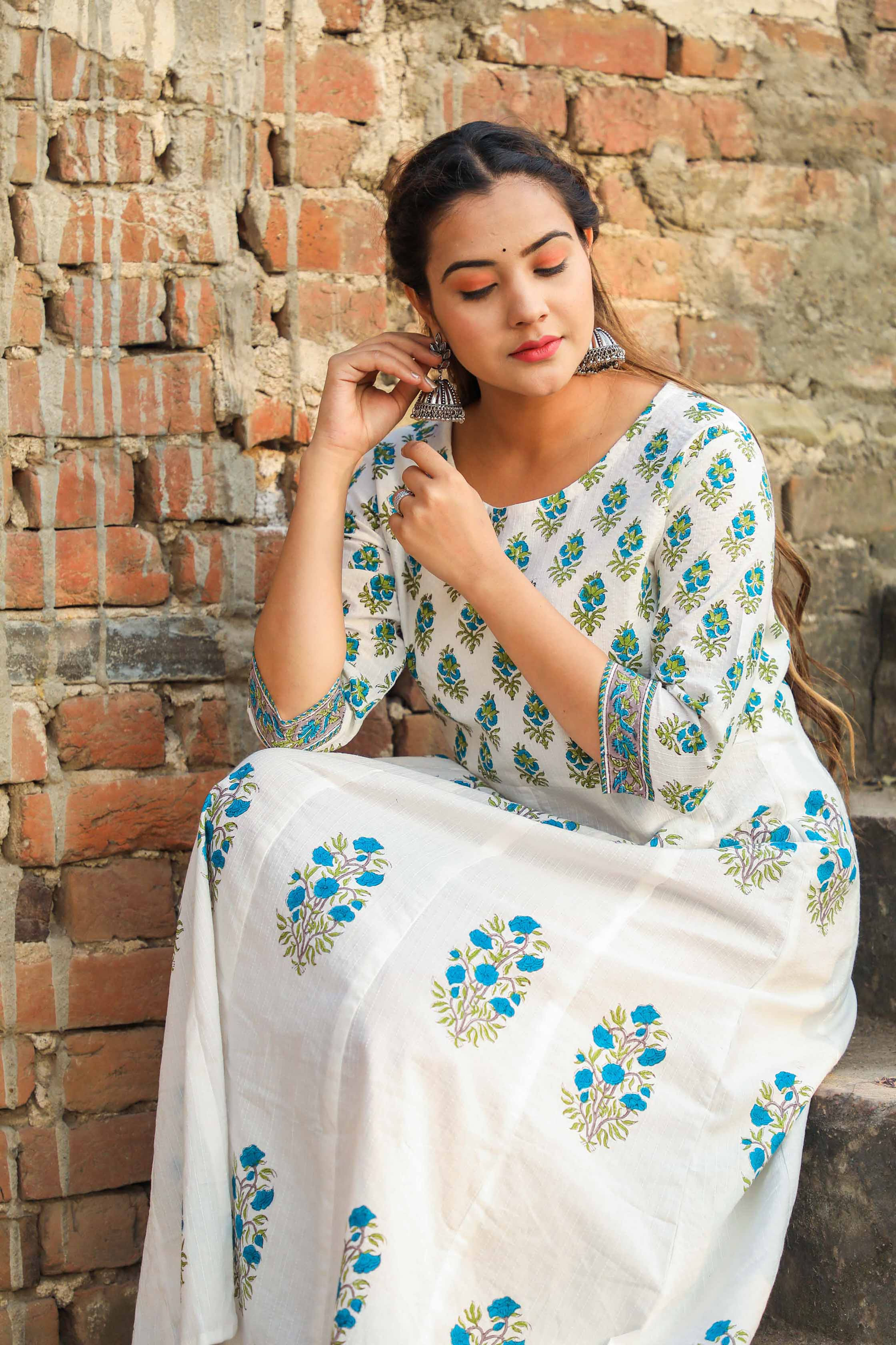 Gulkhaira Anarkali Hand Block Printed Dress