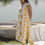 Thumbnail: Sunflower Hand Block Printed Straight Panel Kurta