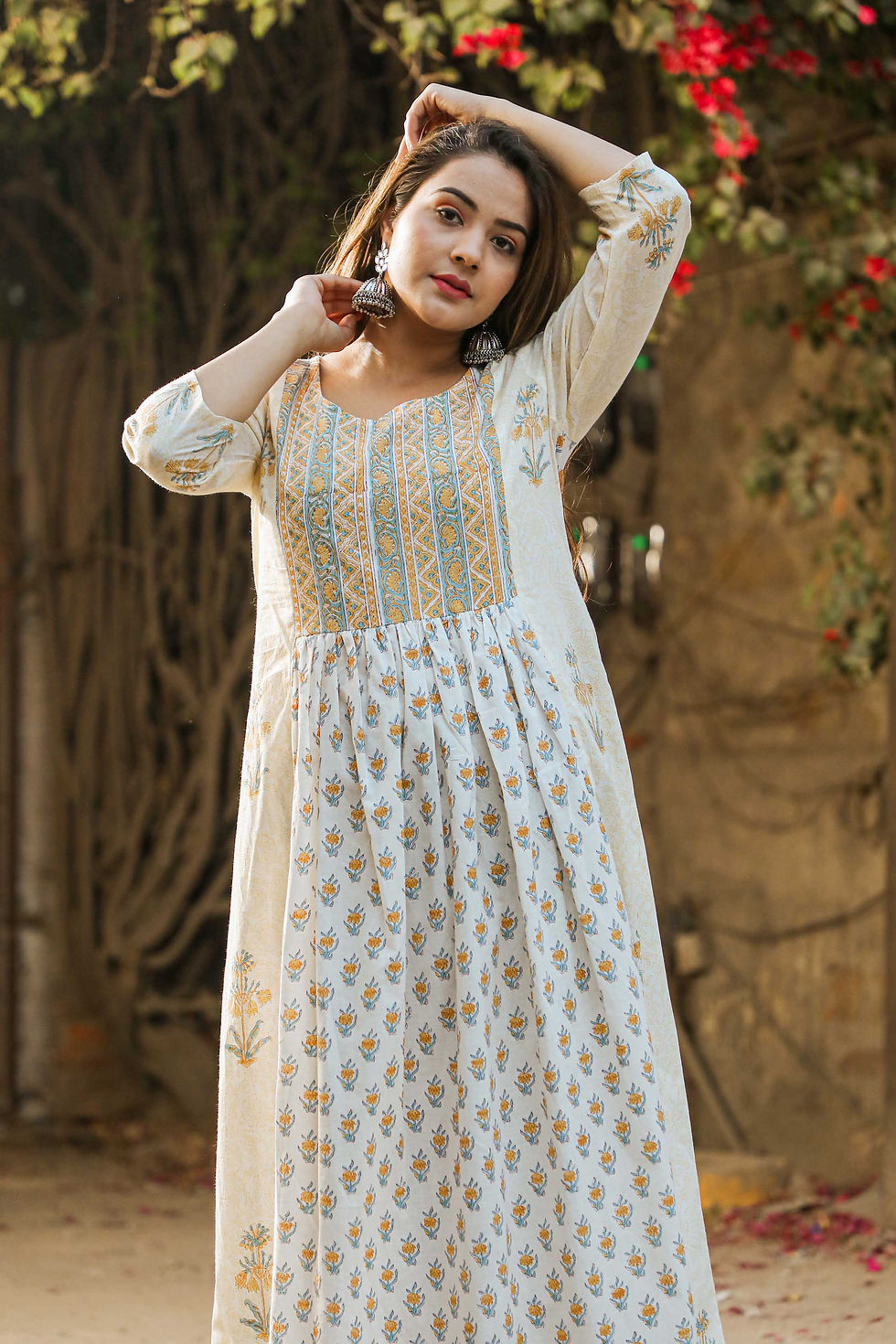 Gul Zakheera Hand Block Printed Dress