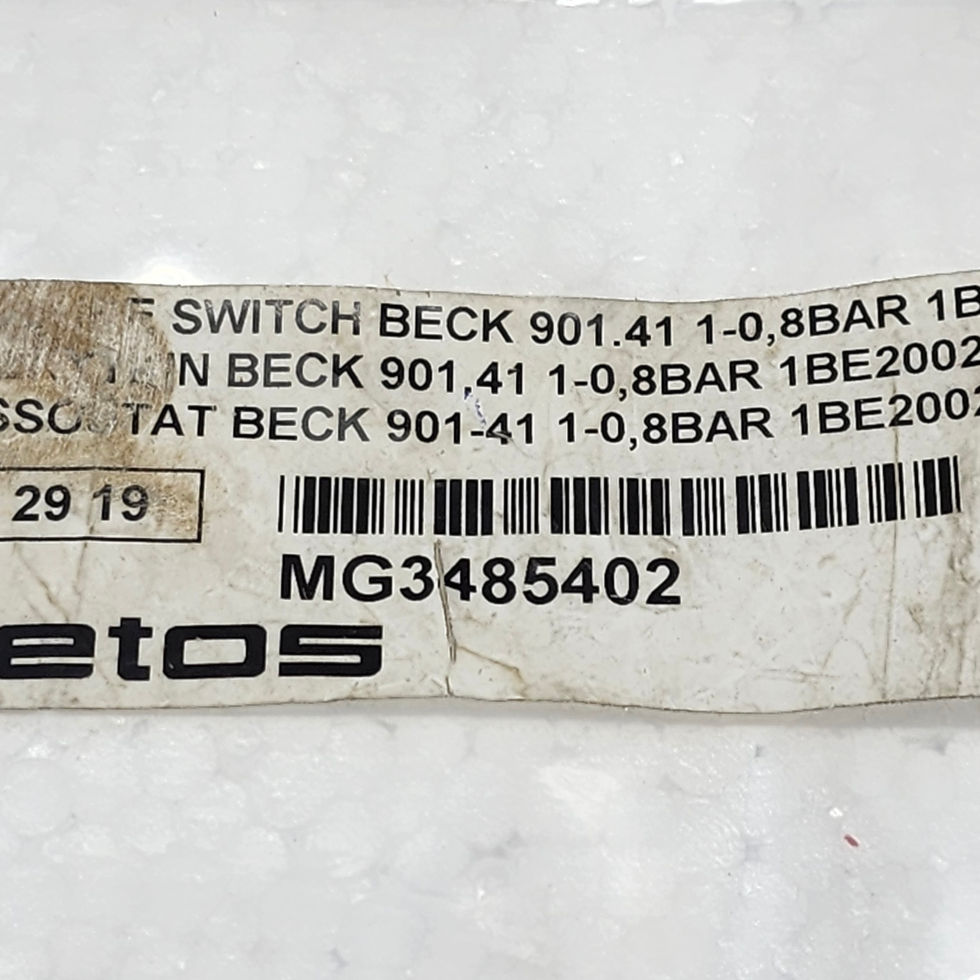 Metos 3485402 MG3485402 Pressure Switch BECK 901.41 901-41 1BE2002000 1BE20020 1BE2002 1-0,8bar