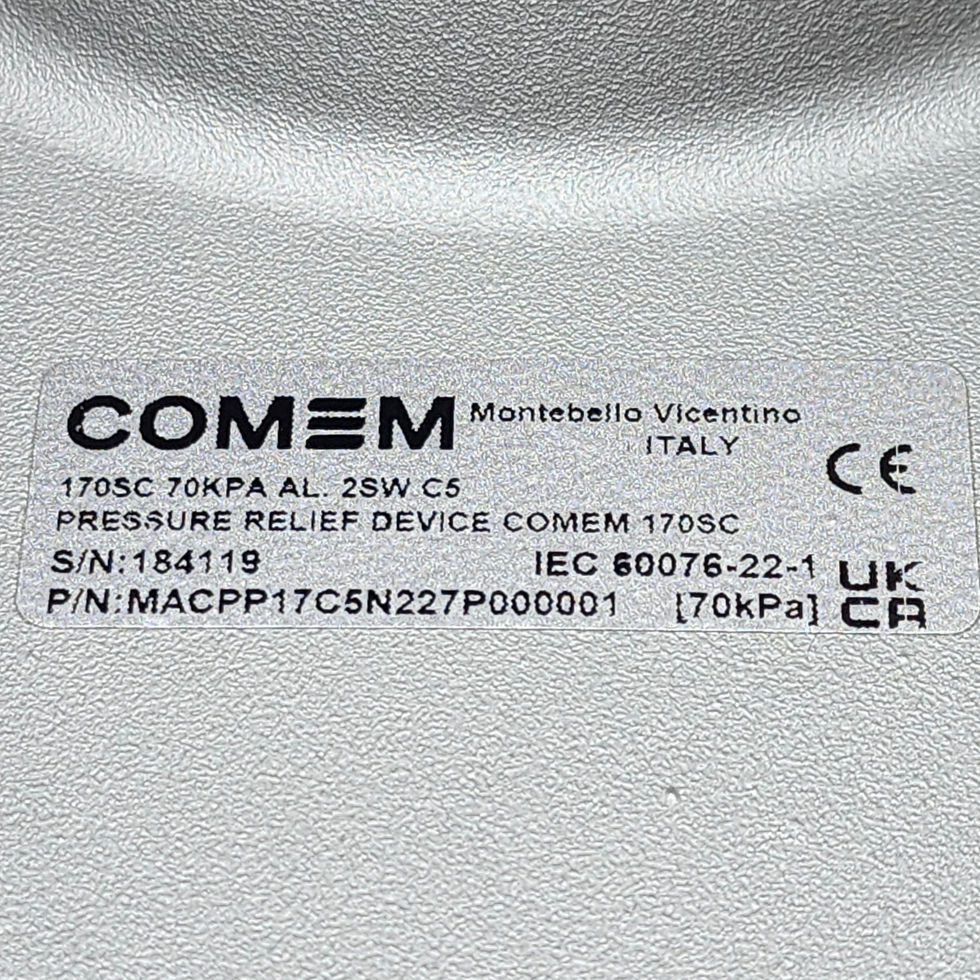 COMEM 170SC Pressure Relief Device 70kPa MACPP17C5N227P000001