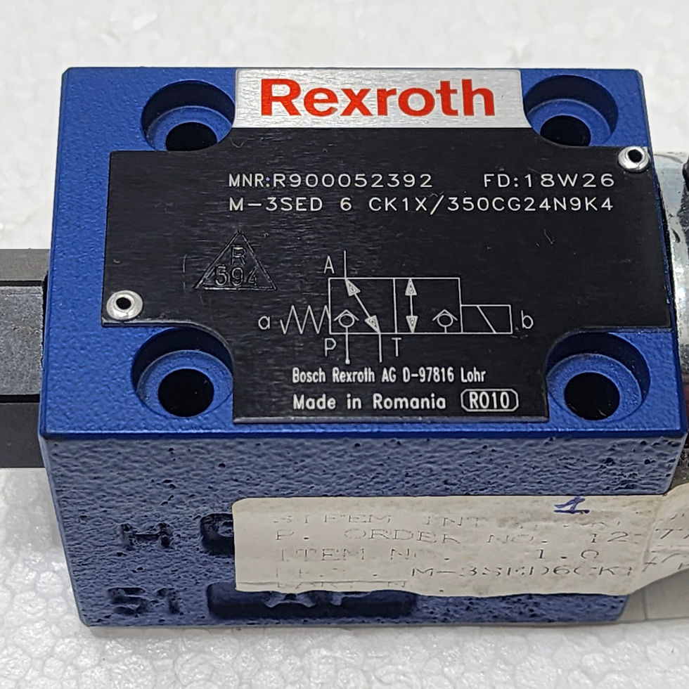 24VDC M-3SED6CK1X/350CG24N9K4 Directional Valve by REXROTH, optimized for hydraulic systems. Available at Versatile Marine.