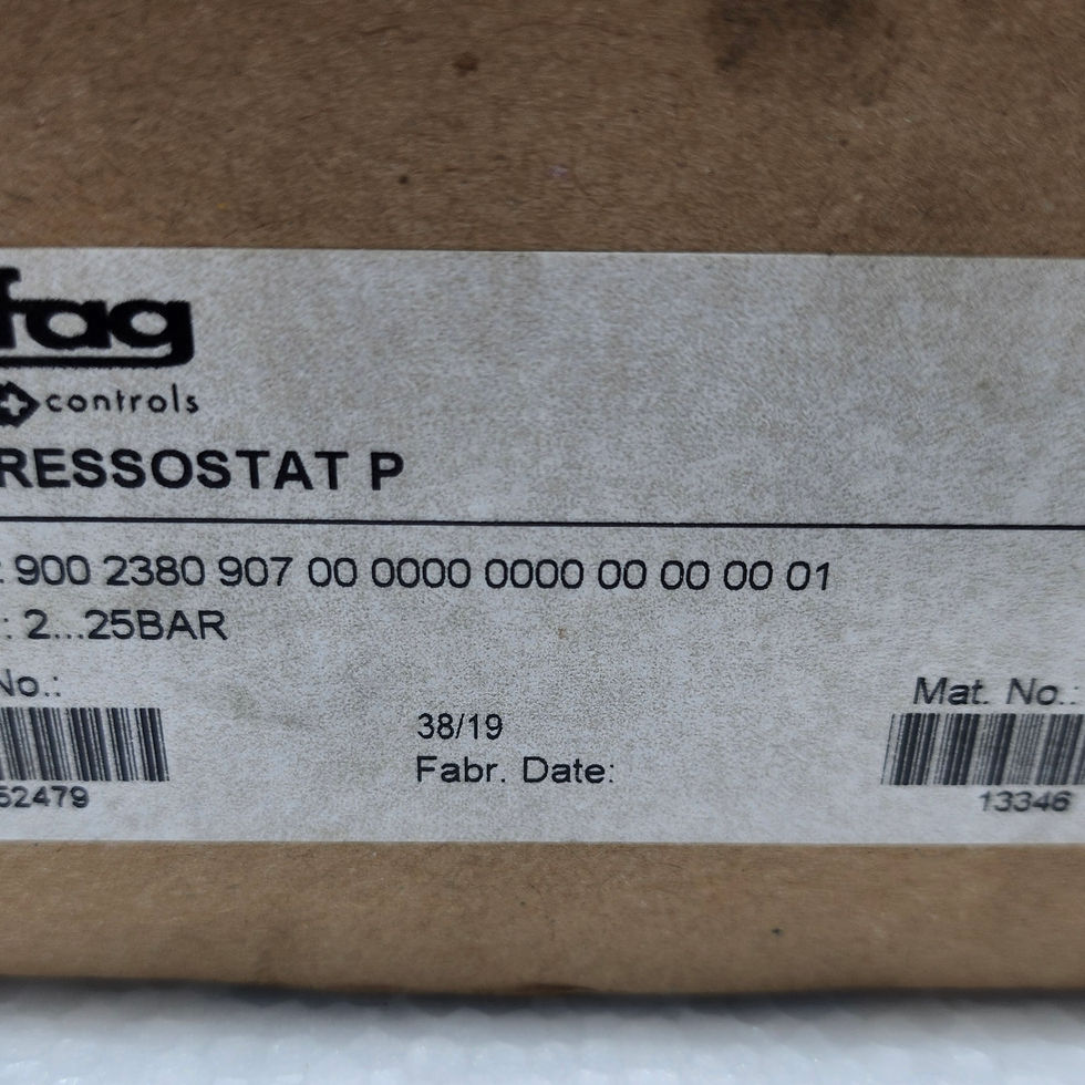 TRAFAG 900.2380.907 P25 Pressure Switch, 2-25 bar, Versatile Marine, close-up of label view.