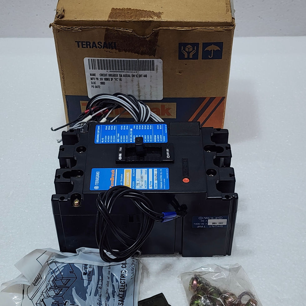 Terasaki Electric XH100NS 75A 3P FC TemBreak Circuit Breaker + AUX/AL Switch 1c, Shunt Trip 200-480V 50/60Hz