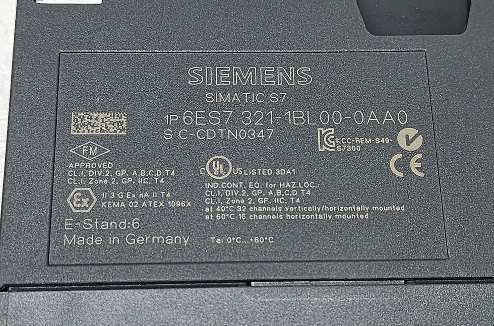 Siemens 6ES7 321-1BL00-0AA0 Simatic S7-300 SM321 Digital Input Module 32DI 24VDC 6ES7321-1BL00-0AA0 6ES73211BL000AA0 SM 321