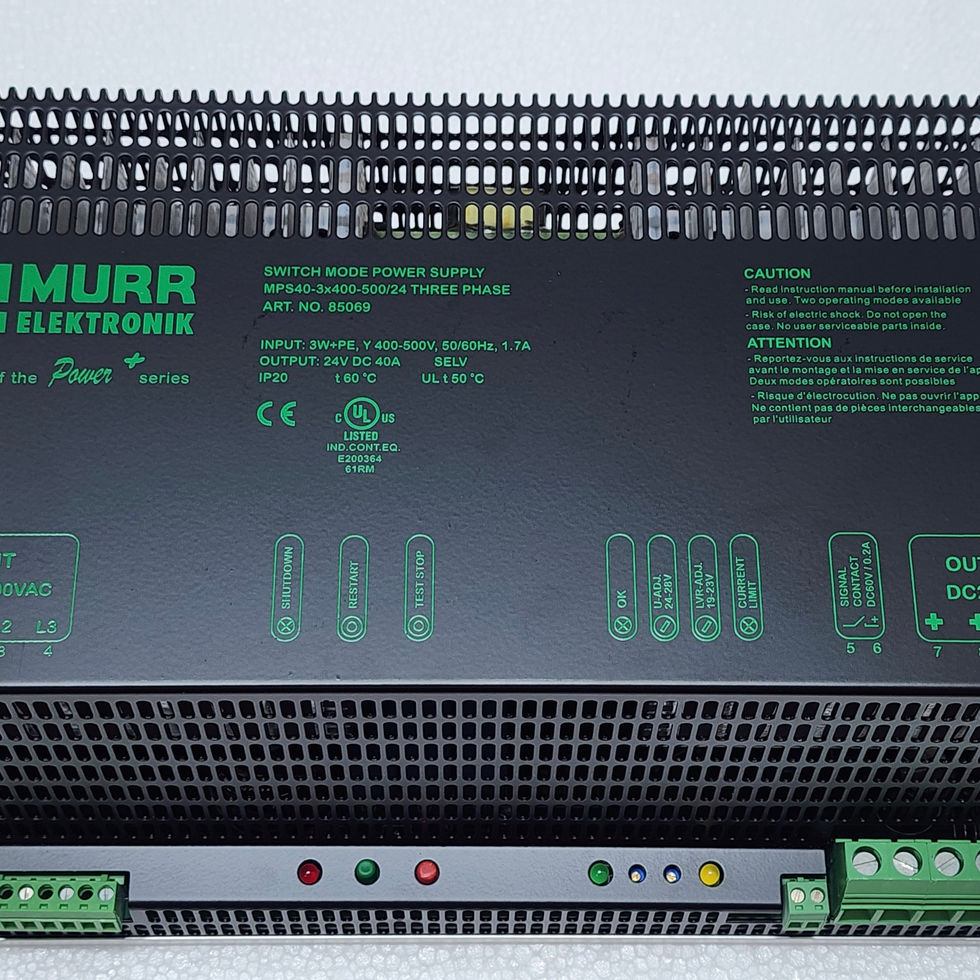 Versatile Marine Murr Elektronik 85069 MPS40-3x400-500/24 3Ph Power Supply, Top View.