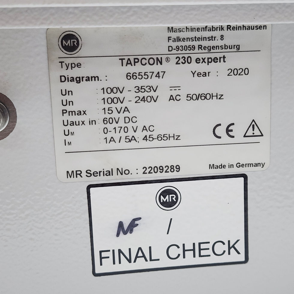 MR Reinhausen TAPCON 230 Expert AVR Automatic Voltage Regulator