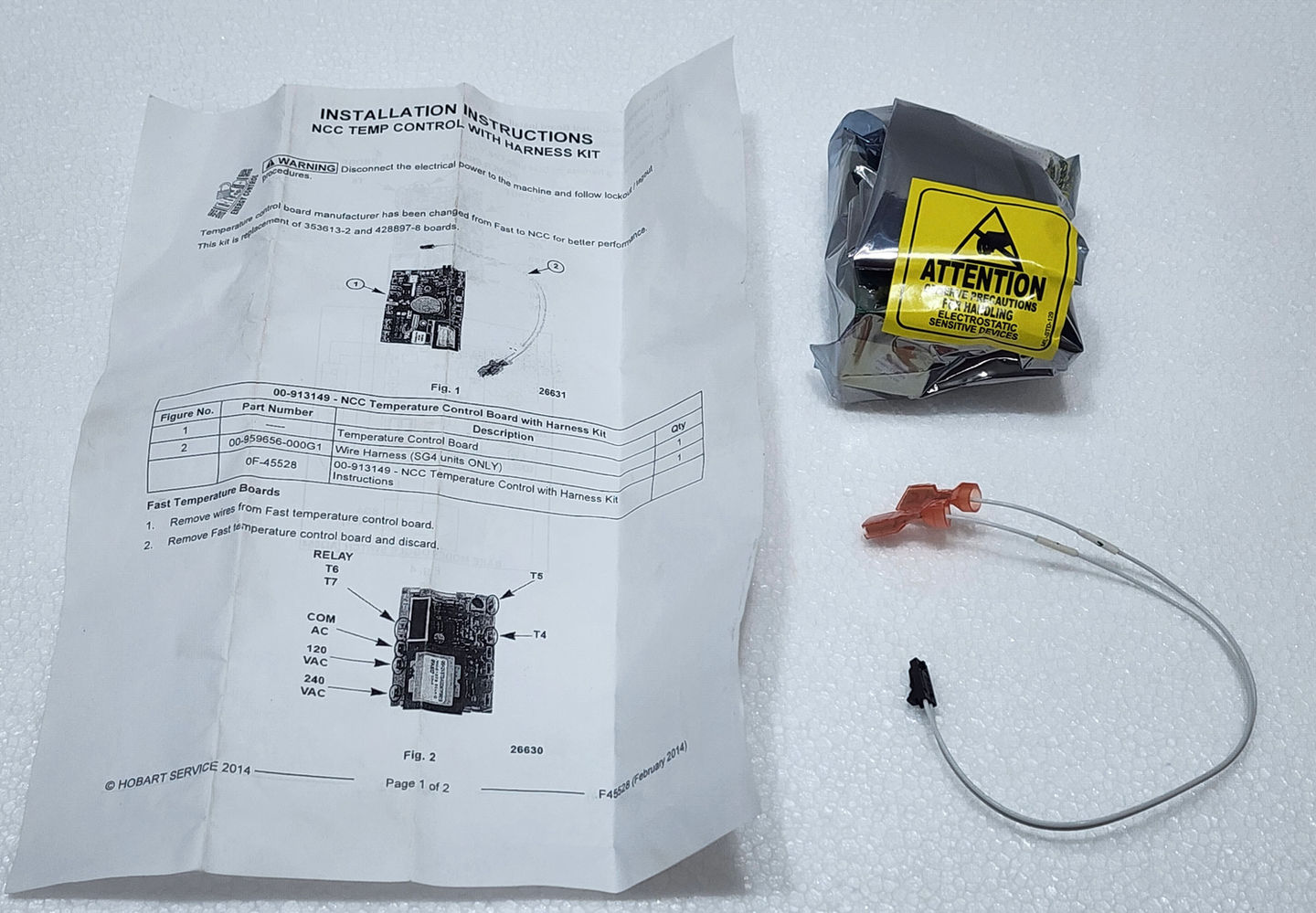 Versatile Marine Ametek NCC temperature control board kit with harness and manual.