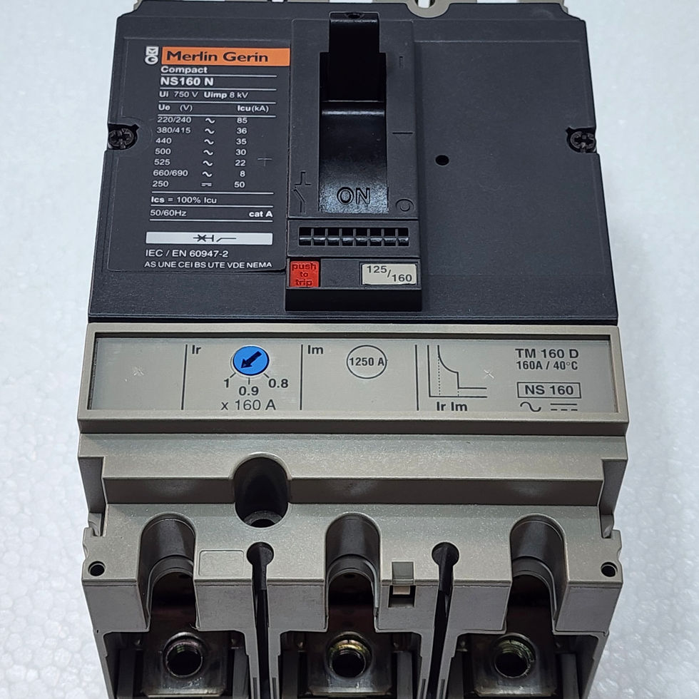 Versatile Marine offers the Merlin Gerin NS160N TM160D, 160A 3-pole circuit breaker with TM-D trip unit for reliable protecti
