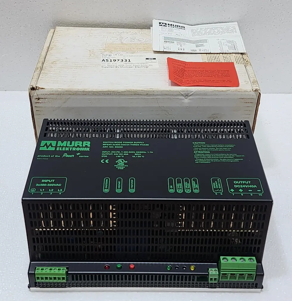 Murr Elektronik 85069 MPS40-3x400-500/24 3-Phase Power Supply, 24VDC 40A Output MPS 40-3x400-500/24