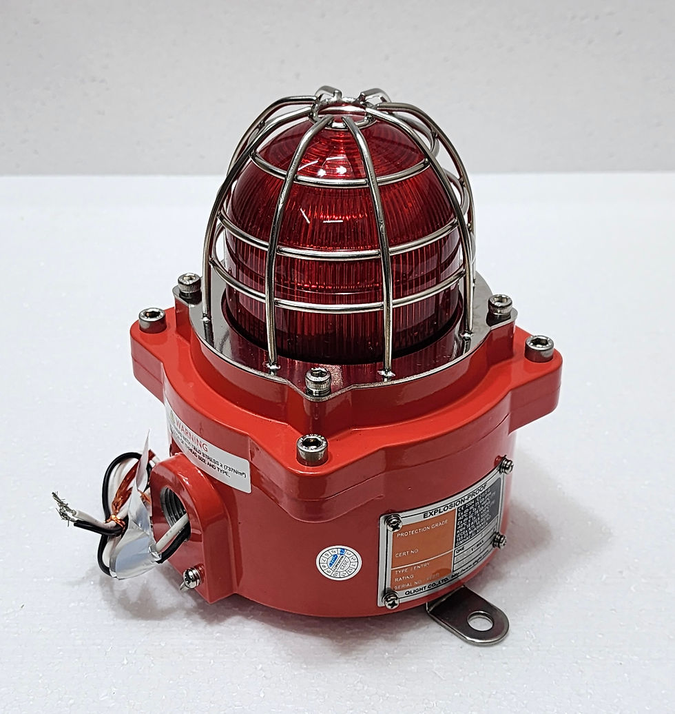 Qlight QNE Explosion Proof LED Signal Beacon, Red, 110-230VAC ATEX IECEX LF