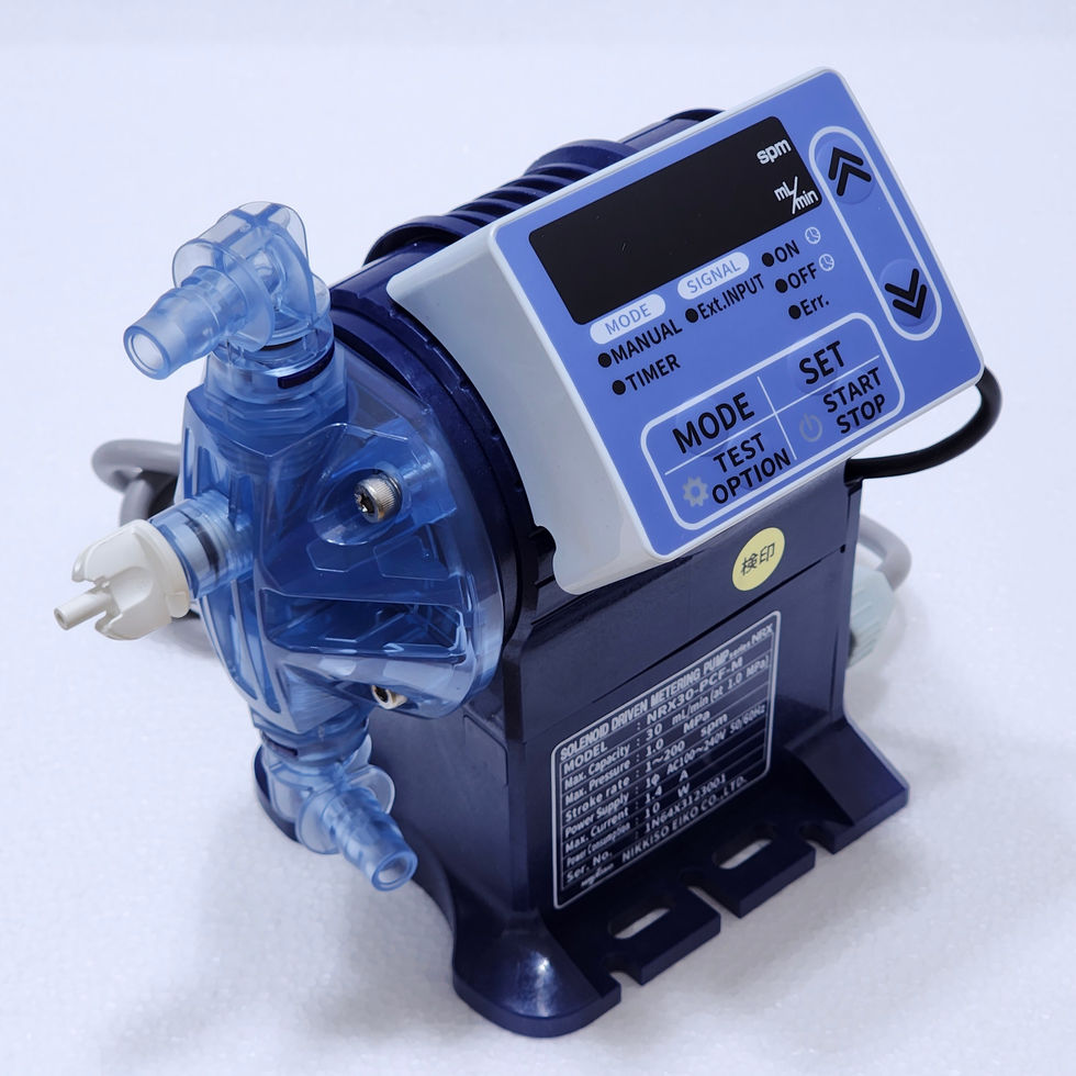 Nikkiso Eiko NRX30-PCF-M Solenoid Driven Dosing Pump 30 mL/min 1MPa 1-200spm