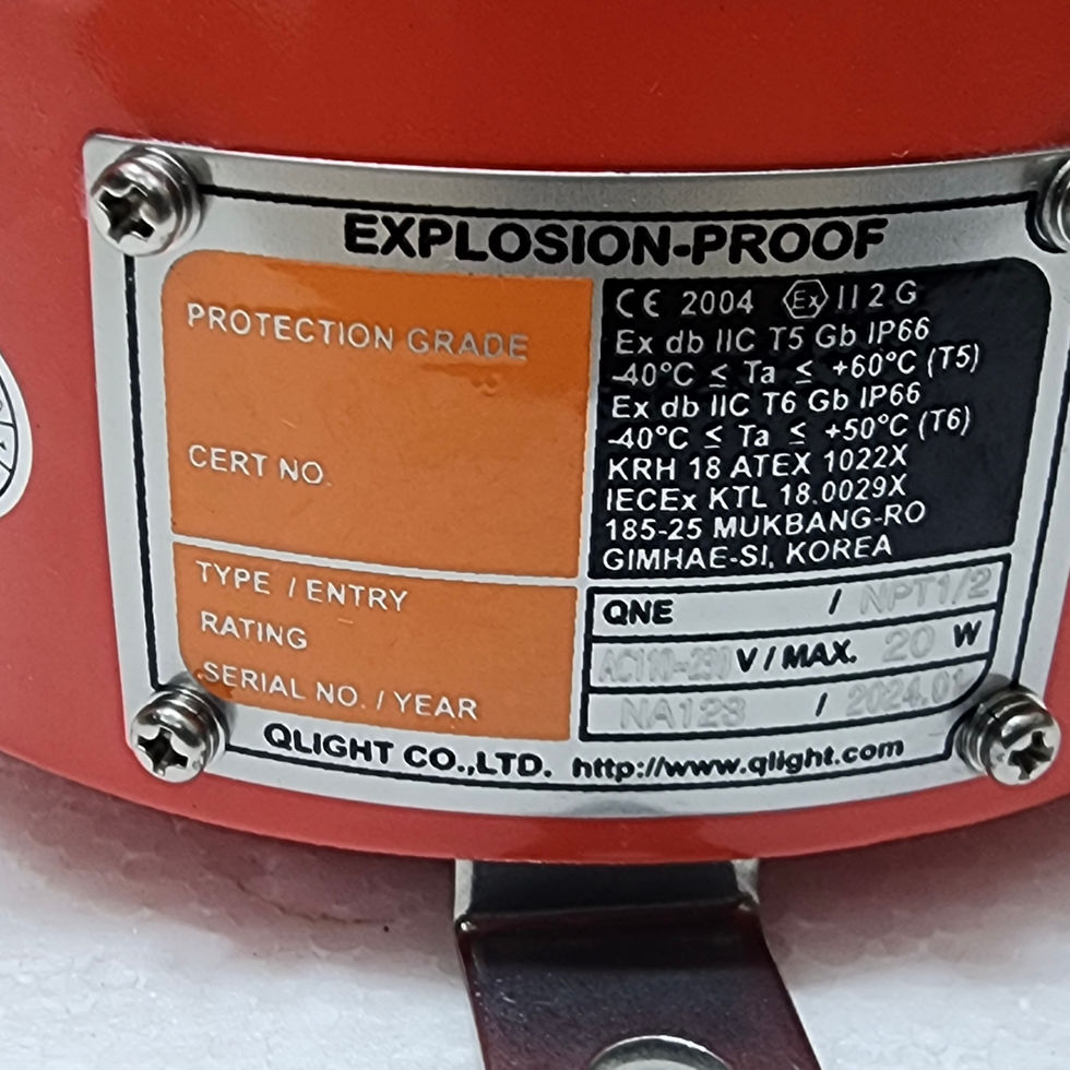 Qlight QNE Explosion Proof LED Signal Beacon, Red, 110-230VAC ATEX IECEX LF