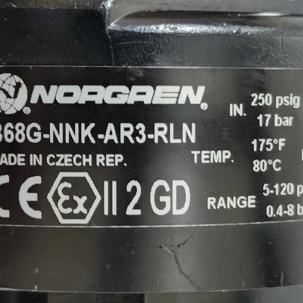 Norgren B68G-NNK-AR3-RLN Olympian Plus Filter Regulator 5-120 psig