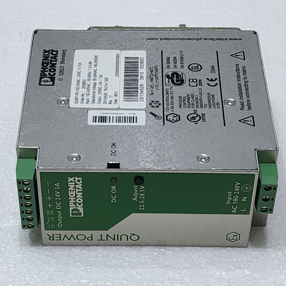 Versatile Marine offers the Phoenix 2938853 24VDC 5A EX QUINT-PS Power Supply for marine power needs.