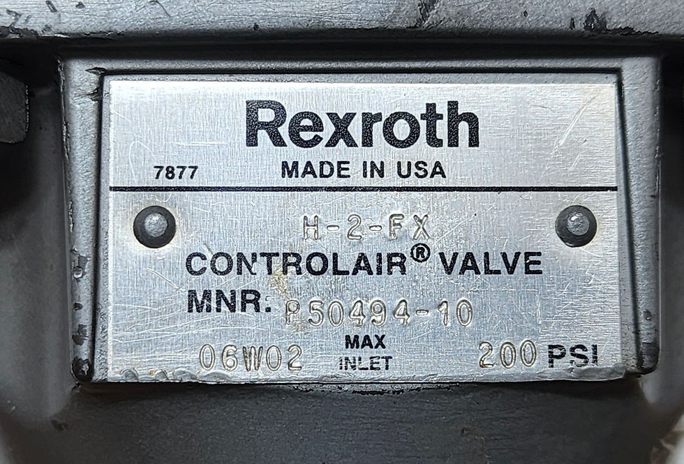 Rexroth H-2-FX P50494-10 ControlAir Valve R431002648 P-050494-00010 P 050494-10 P050494-10 P 50494-10