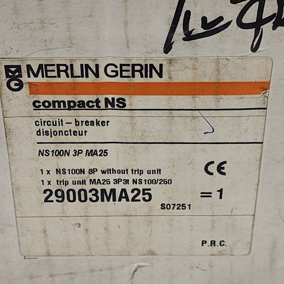 Versatile Marine provides the 25A Merlin Gerin NS100N MA25, a high-efficiency 3-pole circuit breaker for electrical safety.