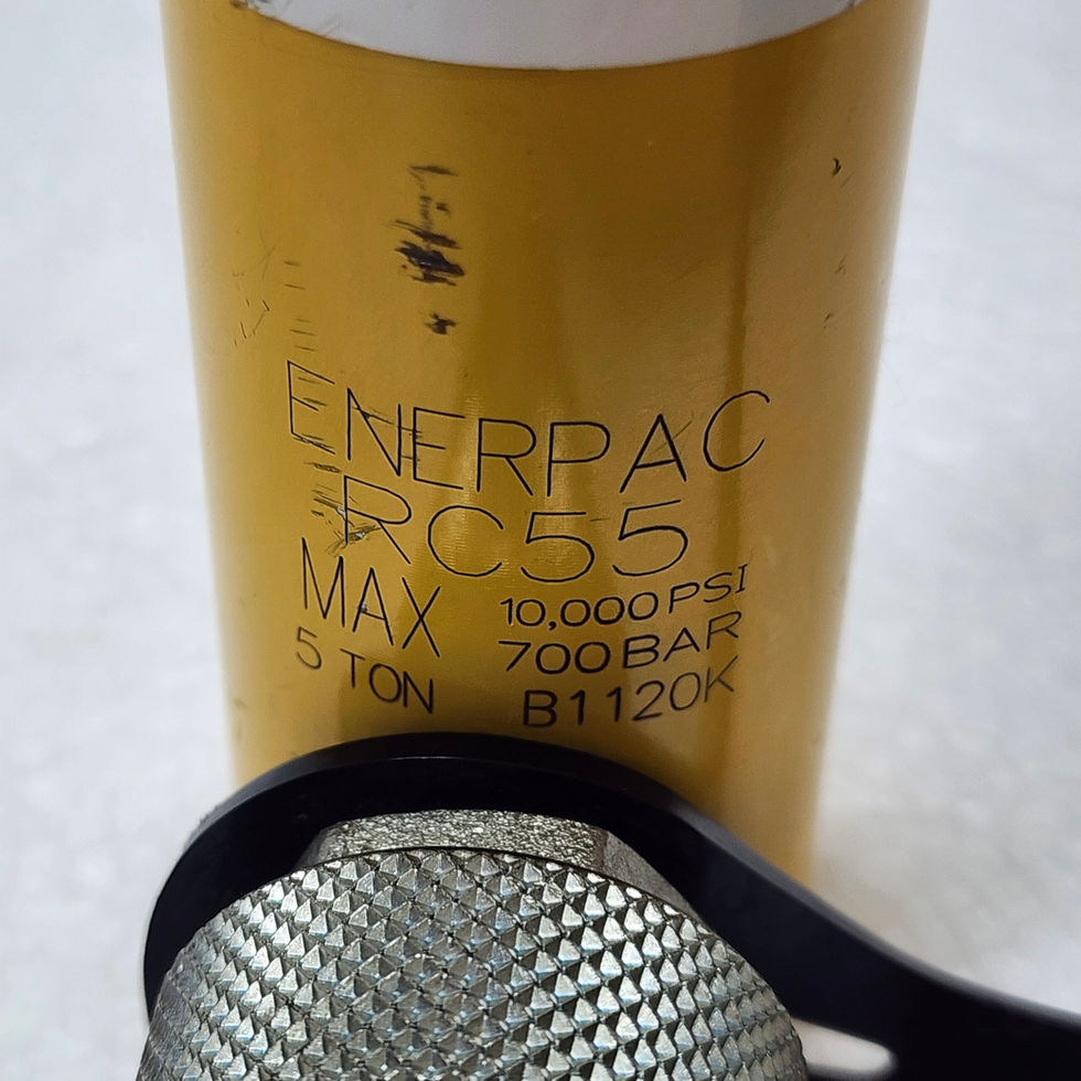 the ENERPAC RC55 Hydraulic Cylinder, 5 Ton, 5" Stroke, 700 bar / 10000 psi, new, unused, having signs of storage and wear & t