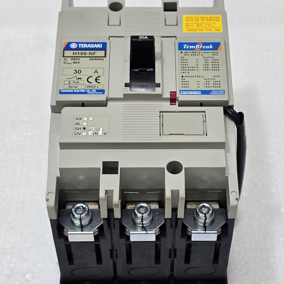 Terasaki H100-NF 30A 3Pole TemBreak 2 MCCB Circuit Breaker w/ 200-240VAC Shunt, H100NF