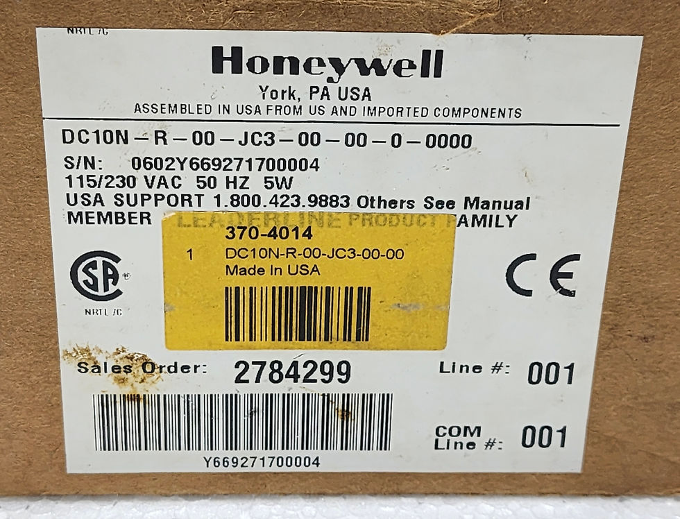 Honeywell DC10N-R-00-JC3-00-00-0-0000 PID Temperature Controller 115/230VAC 50Hz, RS 370-4014