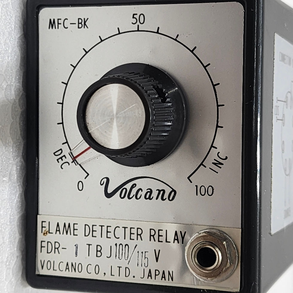 VOLCANO MFC-BK FDR-1TBJ Relay, with detailed control panel and dial. Reliable for flame detection. Available at Versatile Mar