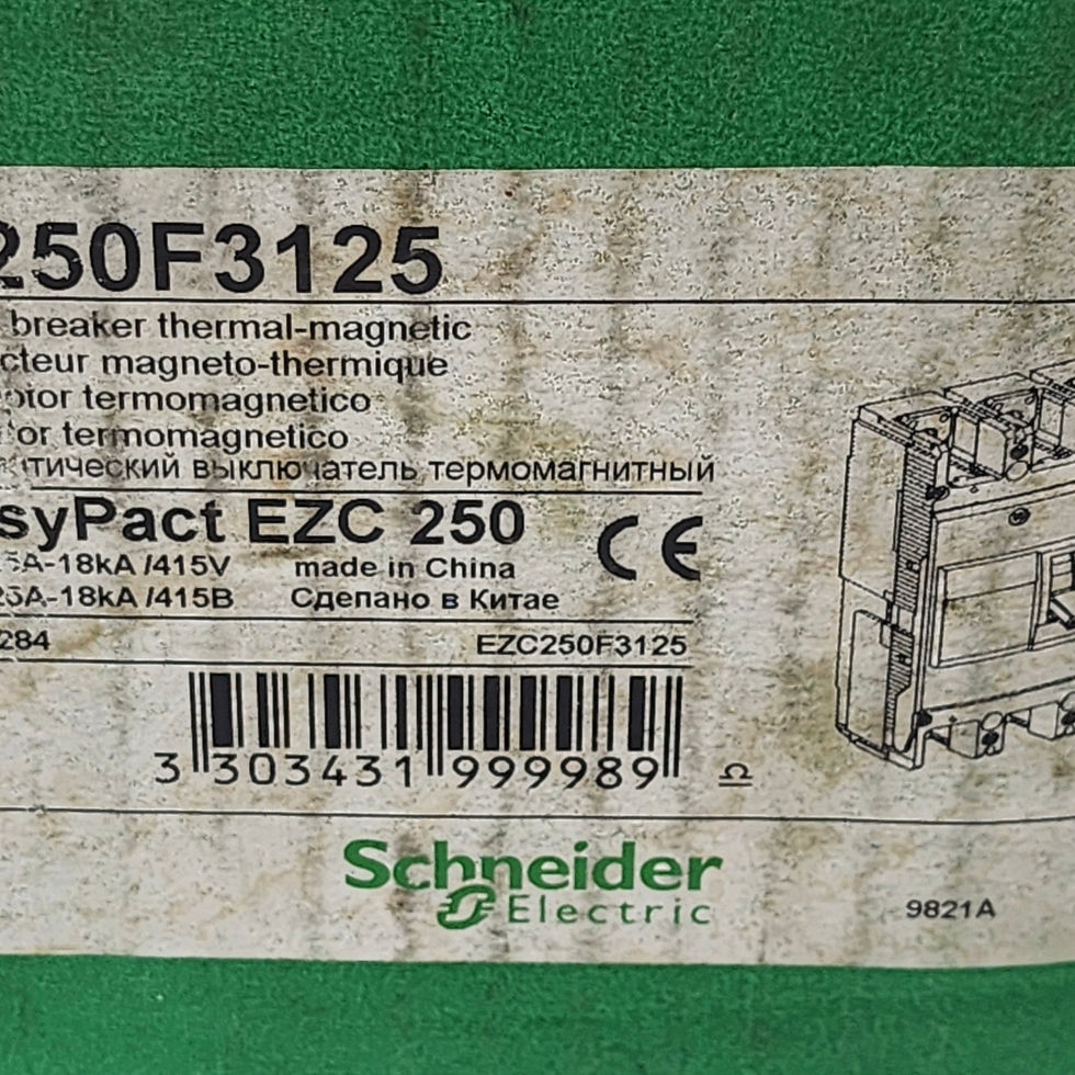 SCHNEIDER ELECTRIC EZC250F TMD 125A 3P Circuit Breaker, Versatile Marine, showing the breaker in action.