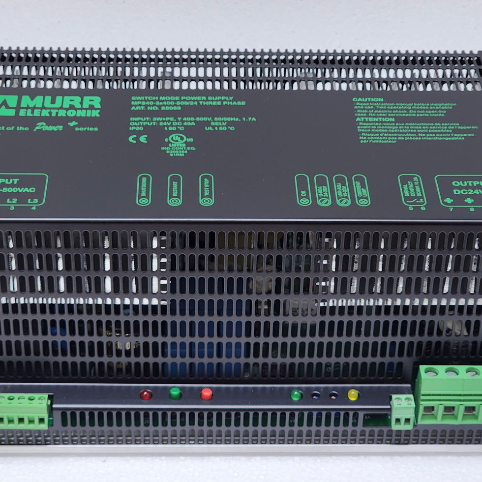 Versatile Marine Murr Elektronik 85069 MPS40-3x400-500/24 3Ph Power Supply, Close-up.