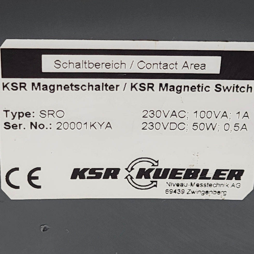 KSR Kuebler SRO magnetic slotted switch, 230V, with 1 AMP @ 250VAC, available at Versatile Marine.