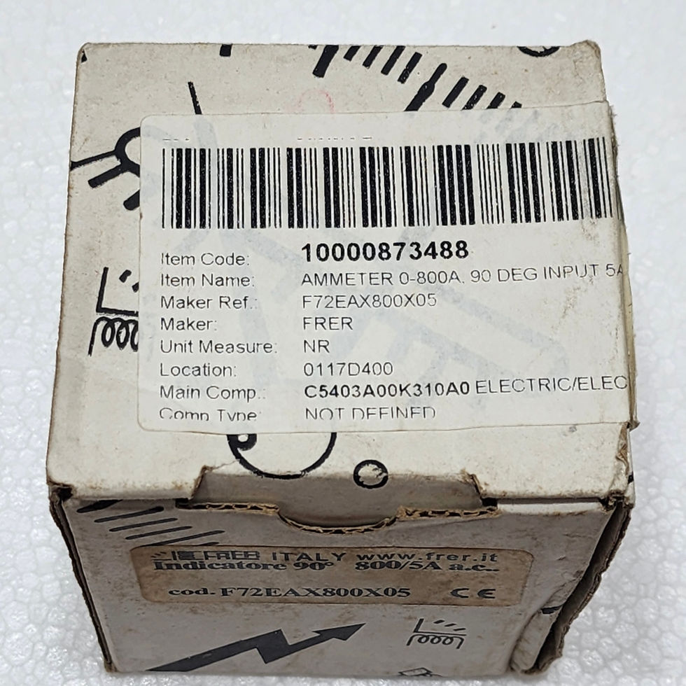Versatile Marine (LOT OF 2) FRER F72EAX800X05, 800/5A AC Ammeter with 90° scale, 72x72 mm.