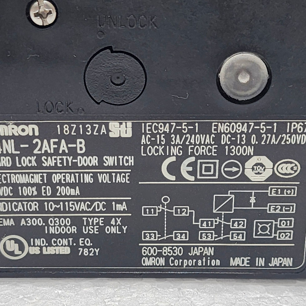 Versatile Marine OMRON D4NL-2AFA-B Guard Lock Safety-Door Switch, Details.