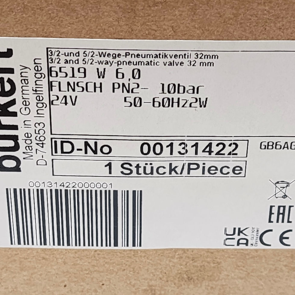 Burkert 00131422 6519 W 6.0 FLNSCH 3/2 and 5/2 Way Pneumatic Solenoid Valve PN2-10bar 00133046 G1/4
